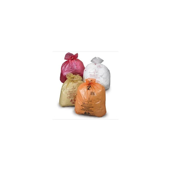 Medegen Medical - 848 - Biohazard Bag, Print/ Label, Max Temp 285F, Labeling, Symbol, English/ Spanish 44 Gal