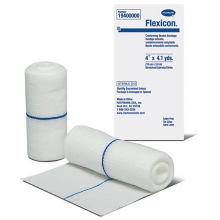 Hartmann - Flexicon - 19400000 - Conforming Bandage 4 Inch X 1/10 Yard 1 Per Pack Sterile Ply Roll Shape