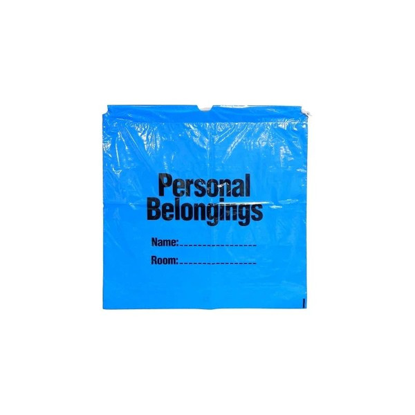 Medegen Medical - Dspb2020B - Products Patient Belongings Bag 20 X Inch Plastic Drawstring Closure Blue
