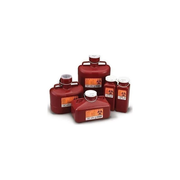 Medegen Medical - Sharps-Tainer - 185S - S, Short Tray Locking Cap, 0.7 Qt Print Label: Biohazard, Biohazard Symbol