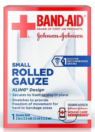 Johnson & - Band-Aid - 38137116137 - Systems - J&J - Conforming Bandage 2 Inch X 1/2 Yard 1 Per Pack Sterile Roll Shape