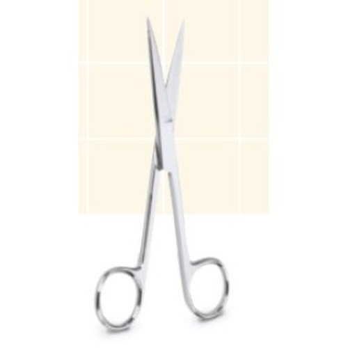Medical Action Industries - One Time - 56328 - Iris Scissors 5 - 1/2 Inch Length Floor Grade Nickel Plated Steel Sterile Finger Ring Handle Straight Sharp Tip /