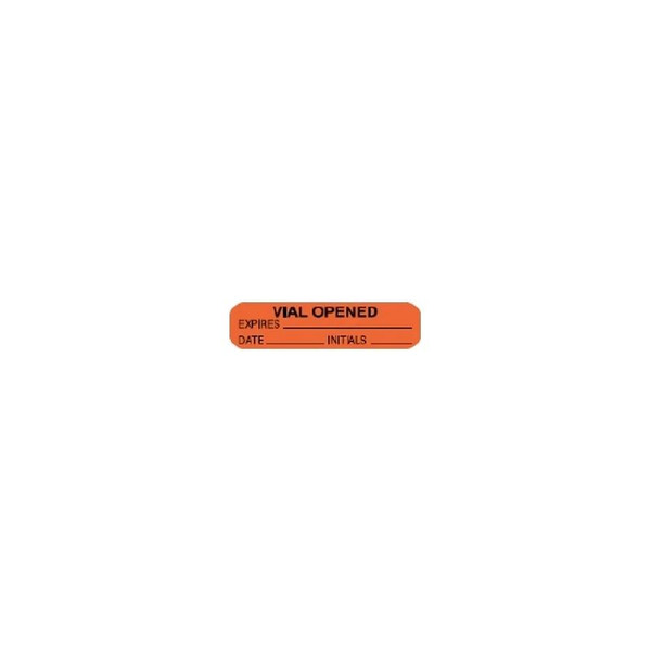 Medline - Barkley - Phl519 - Pre - Printed Label Auxiliary Red Vial Opened Black Syringe 1 - 1/2 X 3/8 Inch