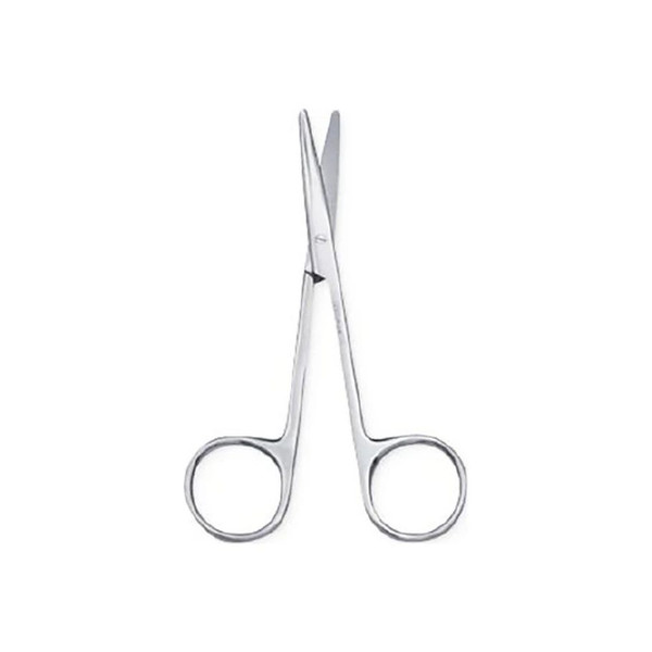 Medline - Centurion - 67650 - Strabismus Scissors 4 - 1/2 Inch Length Floor Grade Stainless Steel Sterile Finger Ring Handle Curved Blunt Tip /