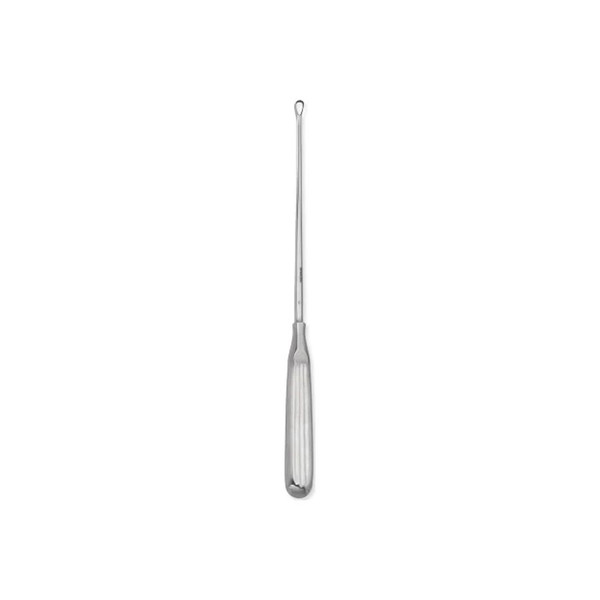 Medline - Centurion - 67760 - Uterine Curette Sims 11 Inch Length Hollow Handle With Grooves Size 0 Tip Sharp Teardrop Loop