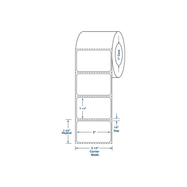 Medline - Centurion - Dtl452 - Blank Label Laboratory Use White Paper 1 - 1/4 X 2 Inch