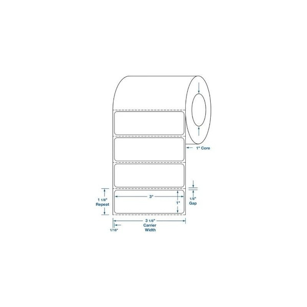 Medline - Centurion - Dtl893 - Blank Label Laboratory Use White Paper 1 X 3 Inch