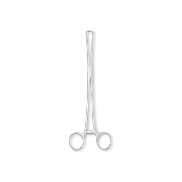 Medline - Centurion - Tri66875 - Tenaculum Forceps Schroeder 9 - 1/2 Inch Length Floor Grade Stainless Steel Sterile Ratchet Lock Finger Ring Handle Straight Flat 1 X Prongs