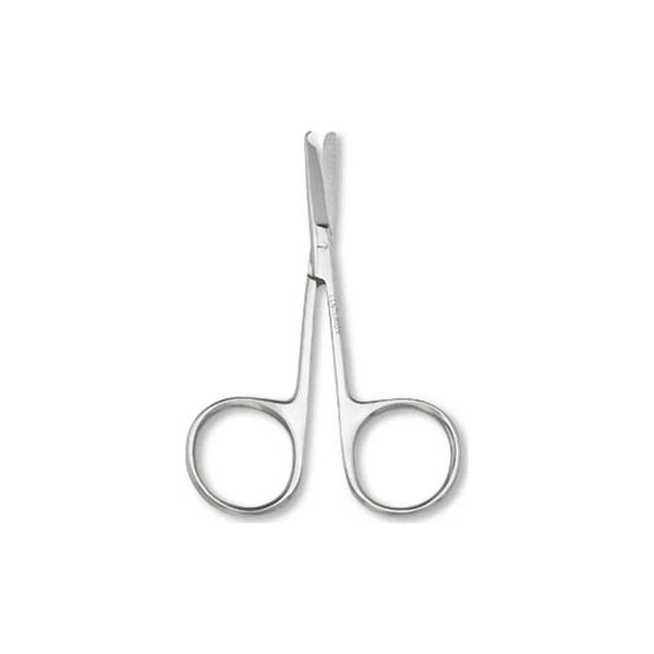 Medline - Curad - 66845 - Centurion Lil' Tips Suture Scissors Littauer 3 - 1/2 Inch Length Floor Grade Stainless Steel Sterile Finger Ring Handle Straight Blunt Tip /
