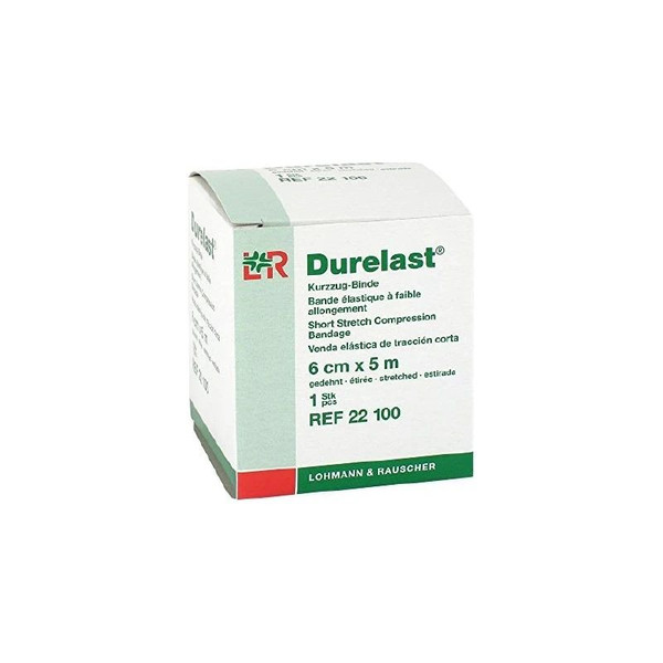 Lohmann & Rauscher - Durelast - 22100 - Compression Bandage 2 - 2/5 Inch X 5 - 1/2 Yard Clip Detached Closure Tan Nonsterile High