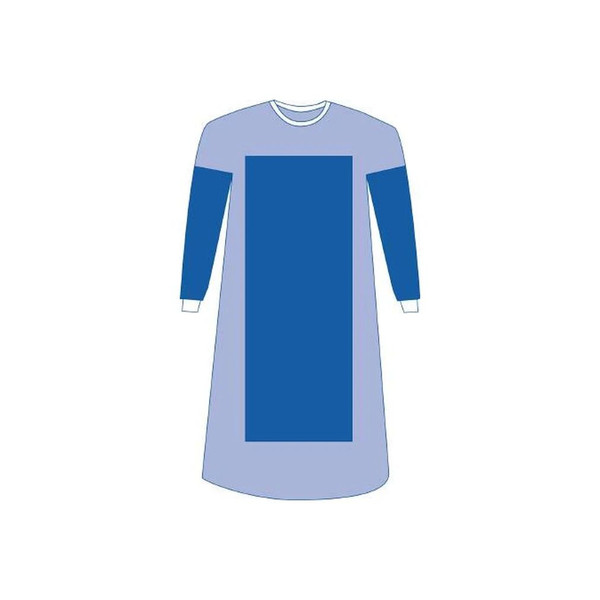 Medline - Eclypse - Dynjp2204 - Eclipse Poly - Reinforced Surgical Gown With Towel Large / X - Long Blue Sterile Aami Level 4 Disposable