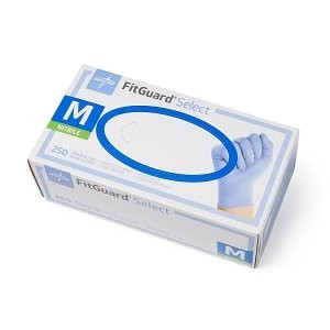 Medline - Fitguard Prime - Fg2602 - Select Exam Glove Medium Nonsterile Nitrile Standard Cuff Length Textured Fingertips Violet Chemo Tested