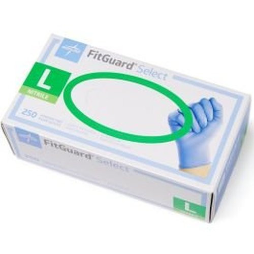 Medline - Fitguard Prime - Fg2603 - Select Exam Glove Large Nonsterile Nitrile Standard Cuff Length Textured Fingertips Violet Chemo Tested