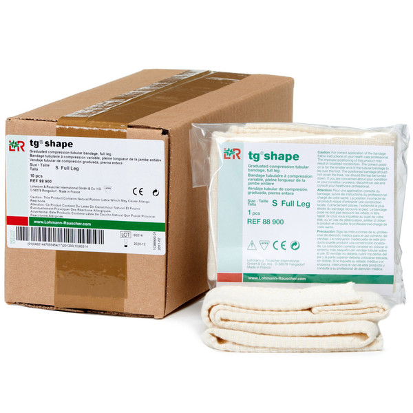 Lohmann & Rauscher - Tg Shape - 88904 - Elastic Tubular Support Bandage 12 - To 14 - Inch Circumference Small Below Knee Pull On Natural Nonsterile Standard Compression