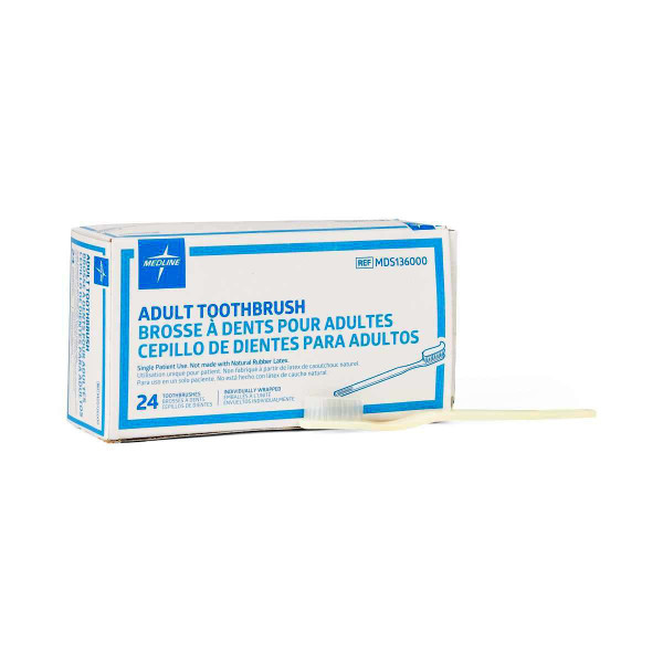 Medline - Mds136000 - Toothbrush White Adult Soft