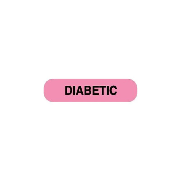 Medline - Nl4430 - Pre - Printed Label Auxiliary Pink Diabetic Black Safety And Instructional 1 - 1/4 X 5/16 Inch