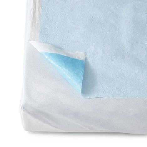 Medline - Non24335 - Stretcher Sheet Flat 40 X 90 Inch Blue Tissue / Poly Disposable