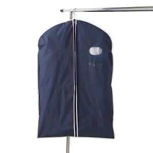 Medline - Non78100 - Patient Garment Bag 24 X 34 Inch Vinyl Zip Closure Navy Blue