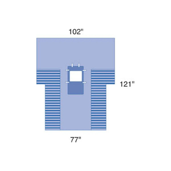 Medline - Proxima - Dynjp4105 - Cardiovascular Drape Brachial Angiography 31 W X 42 L Inch Sterile