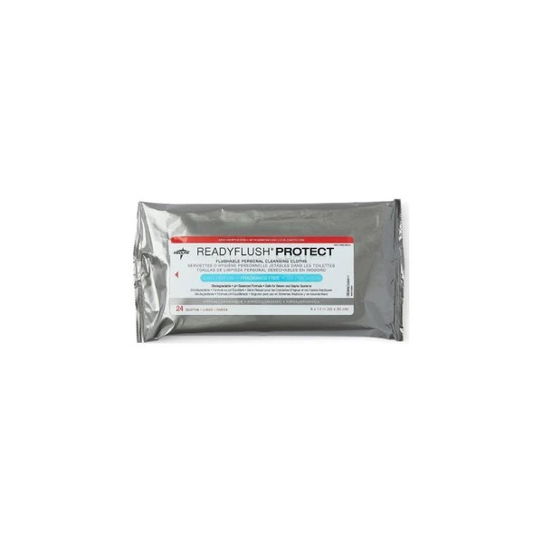 Medline - Readyflush - Msc263811 - Protect Flushable Incontinence Care Wipe Soft Pack Unscented 24 Count