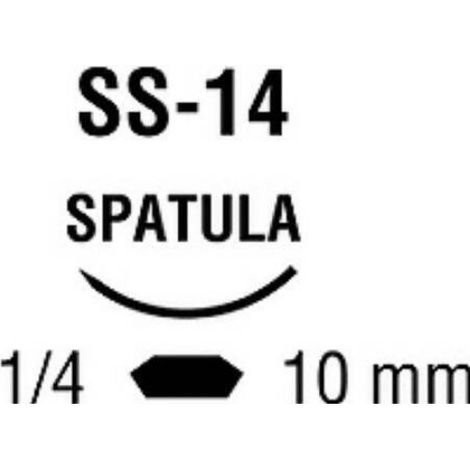 Medtronic - Polysorb - L-1670-K - Mitg - Absorbable Suture With Needle Polyester Ss - 14 1/4 Circle Spatula Size 6 - 0 Braided