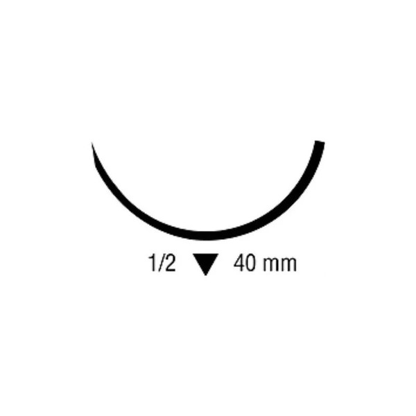 Medtronic - Surgilon - 88861913-72 - Mitg - Nonabsorbable Suture With Needle Nylon Hos - 12 1/2 Circle Reverse Cutting Size 1 Braided