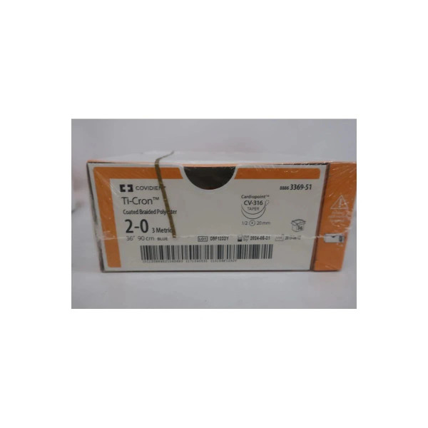 Medtronic - Ti-Cron - 88862815-51 - 8886281551 - Suture 2 - 0 Ticron Y - 5 36 Wht