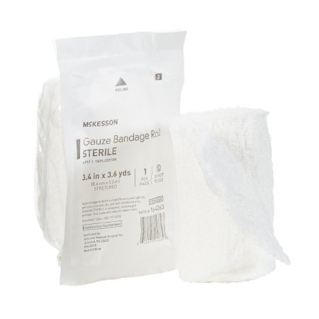 Mckesson - 16-4263 - Fluff Bandage Roll 3 - 2/5 Inch X 3/5 Yard 1 Per Pack Sterile 6 - Ply Shape