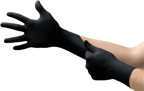 Microflex - Black Dragon - Bd-1003-Pf - Exam Glove Large Nonsterile Latex Standard Cuff Length Fully Textured Not Rated