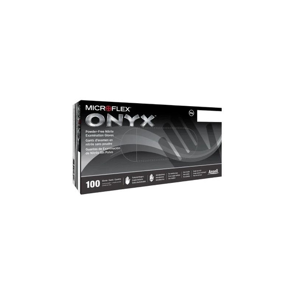 Microflex - High Five Onyx - N641 - Exam Glove Small Nonsterile Nitrile Standard Cuff Length Textured Fingertips Black Not Rated