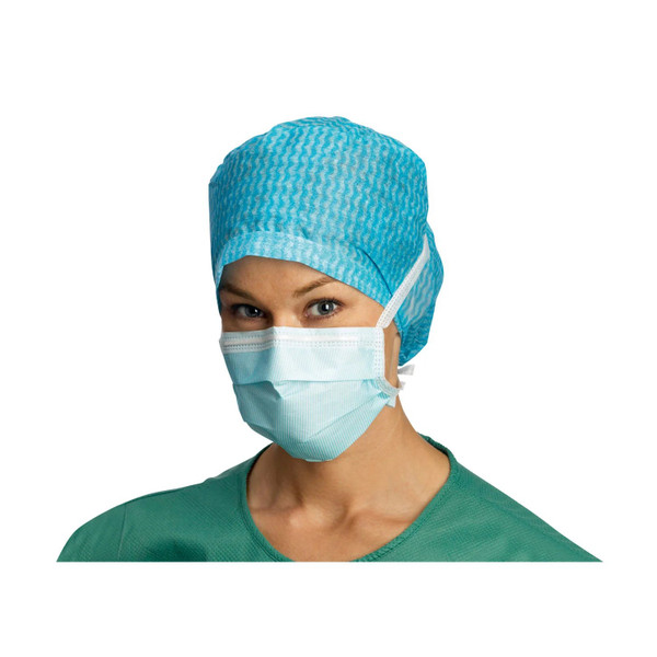 Molnlycke Health Care - Barrier Standard - 42301 - Surgical Mask Pleated Tie Closure One Size Fits Most Blue Nonsterile Not Rated Adult