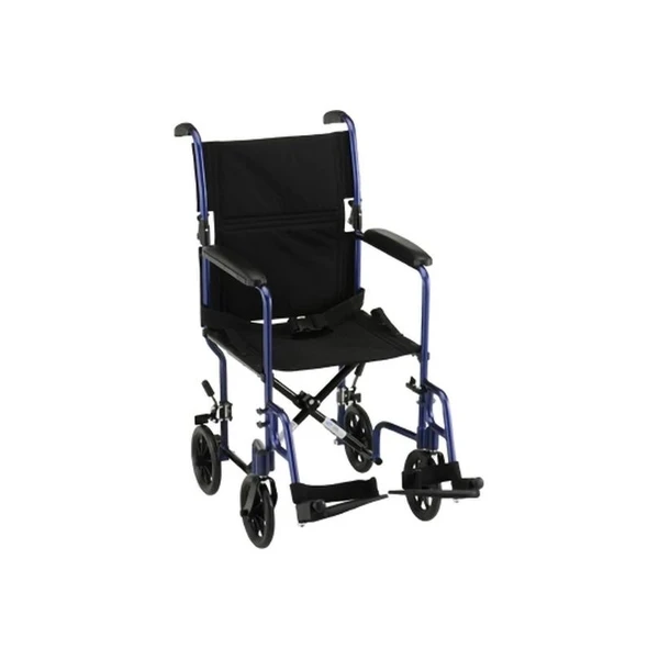 Nova Ortho-Med - 329B - Transport Chair - 19In Lightweight With Swing Away Footrests