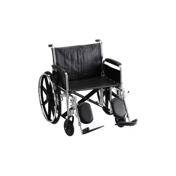 Nova Ortho-Med - 5241Se - Wheelchair - 24In With Detachable Full Arm & Elevating Leg Rests