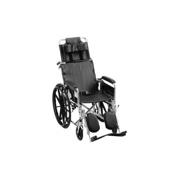 Nova Ortho-Med - 6160S - Recliner Wheelchair - 16In With Full Arm & Elevating Leg Rests