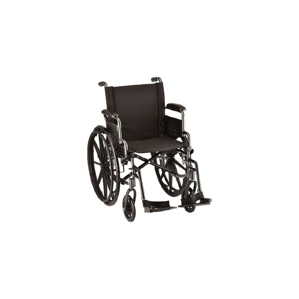 Nova Ortho-Med - 7180L - Wheelchair - 18In Lightweight With Flip Back Desk Arm & Swing Away Footrest