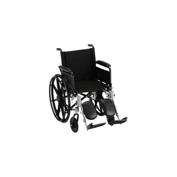 Nova Ortho-Med - 7180Le - Wheelchair - 18In Lightweight With Flip Back Desk Arm & Elevating Leg Rests