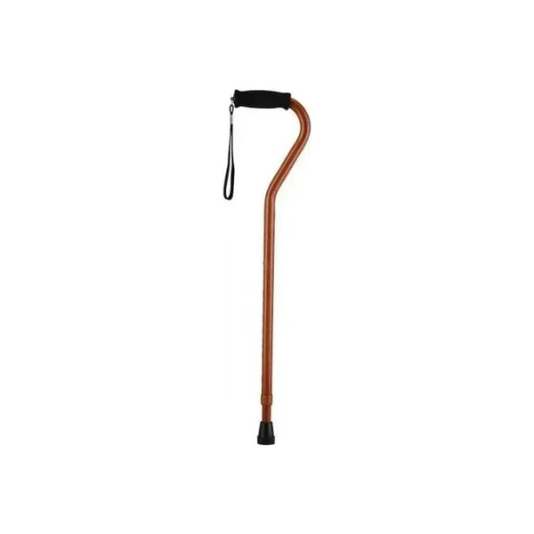 Nova Ortho-Med - Designer Canes - 1070Wn - Cane Offset With Strap - Walnut Grain