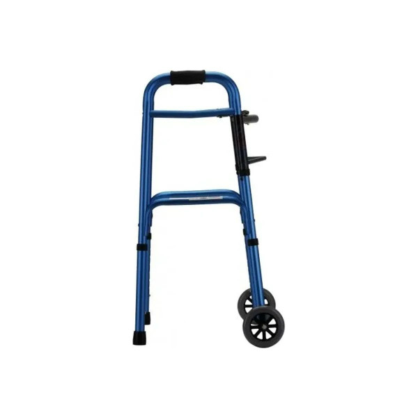 Nova Ortho-Med - Medical Walkers - 4080bw5 - Folding Walker With 5in. Wheels With Print (2 Button Release)