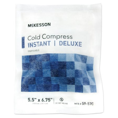 Mckesson - Deluxe - 59-57C - Instant Cold Pack General Purpose Small 5 - 1/2 X 6 - 3/4 Inch Fabric / Calcium Ammonium Nitrate Water Disposable