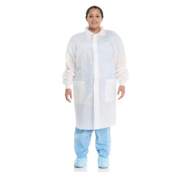 O M Halyard - Basic American Medical - 10123 - Lab Coat Basic White Xlarge 