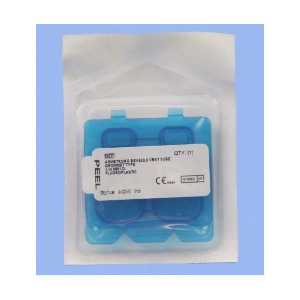 Olympus America - Armstrong - 70143067 - Ear Ventilation Tube Beveled Grommet 1.14 Mm Inner Diameter Pacific Coated Fluoroplastic
