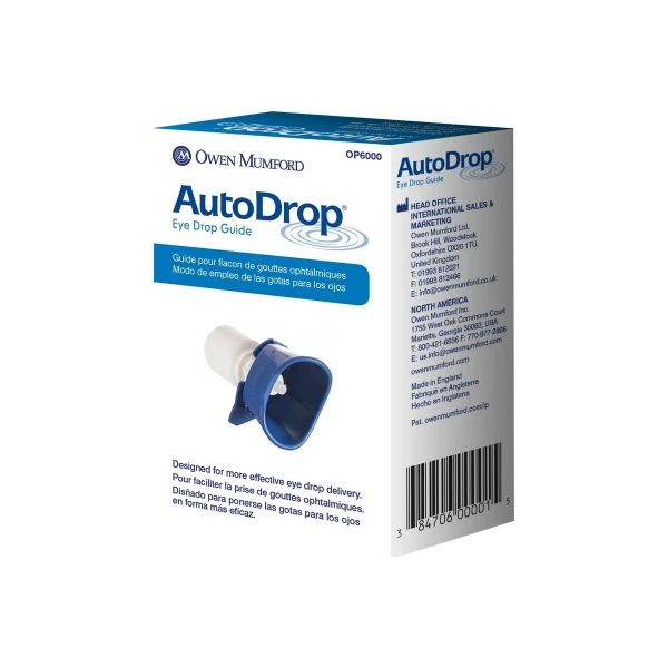 Owen Mumford - Autodrop - Op6000 - Eye Opener Clips Onto The Majority Of Eyedrop Bottles, Holds Open And Ensures Eyedrops Are Delivered Simply Effectively Into Correct Part Eye.