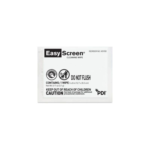 Pdi - Professional Disposables - Easyscreen - H01050 - Surface Cleaner Premoistened Alcohol Based Manual Pull Wipe 50 Count Individual Packet Scent Nonsterile