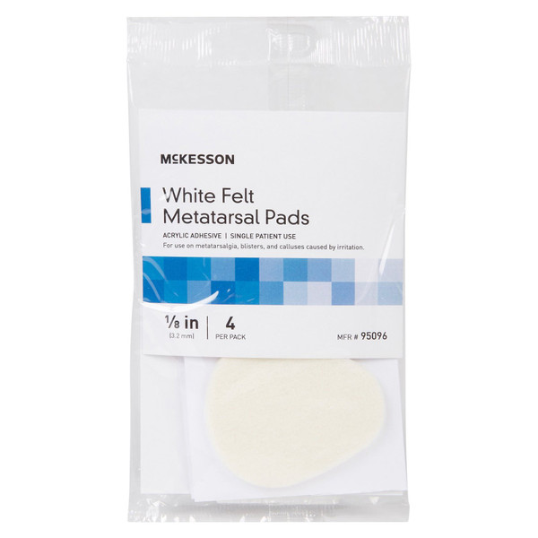 Mckesson - McKesson Pedi-Pads - 95097 - Pedi-Pad Felt Metatarsal With Adhesive Size 106 Large 