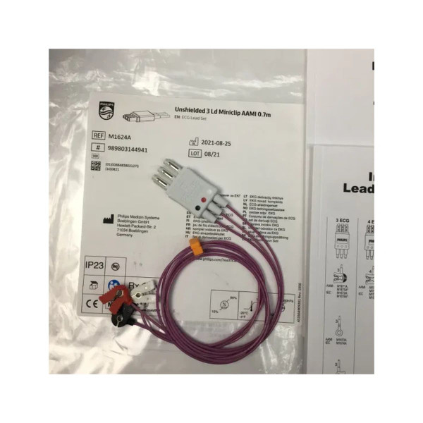 Phillips - Philips - 989803144941 - Diagnostic Cables 3 - Lead Mini Clip Aami 0.7M For Use Wtih Ecg Machine