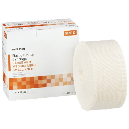Mckesson - Spandagrip - 182-13113D - Elastic Tubular Support Bandage 3 Inch X 11 Yard Large Arm / Medium Ankle Small Knee Pull On Natural Nonsterile Size D Standard Compression