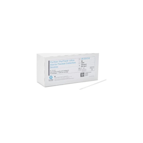 Puritan Medical Products - Purflock Ultra - 25-3317-U - Nasopharyngeal Collection Swab 6 Inch Length Sterile