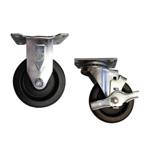 Responsive Respiratory - 150-0383 - 4" Bolt - On Caster Set [2 Rigid, 2 Vertiloc Swivel W/Brake]