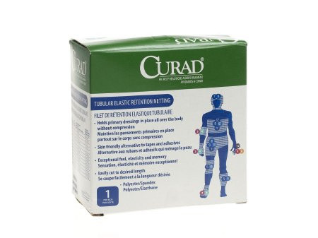 Medline - Curad - Nonnet08 - Elastic Net Retainer Dressing Tubular Rayon / Polyester Knit 31 Inch X 25 Yard Size 8 White Small Chest Back Perineum Axilla Shoulder Large Head Nonsterile