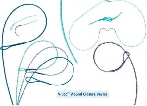 Medtronic - V-Loc 180 Wound Closure Device - Vlocl0644 - Absorbable Suture With Needle Polyglyconate 20 1/2 Circle Taper Point Size 3 - 0 Barbed Monofilament